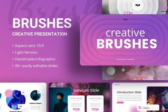 Brushes Creative Presentation Template