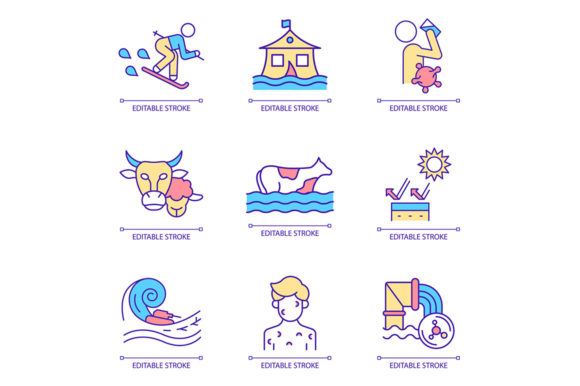 Climate Change RGB Icon Set: A Visual Toolkit