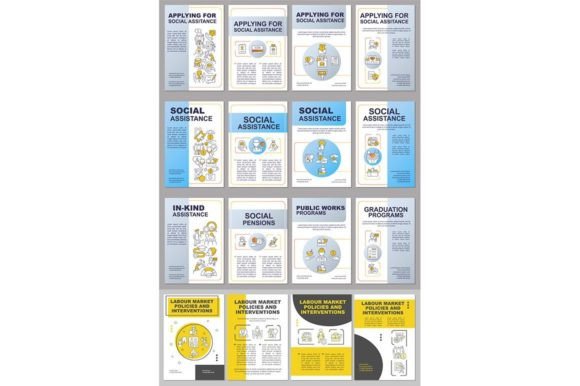 Social Assistance Brochure Template Set